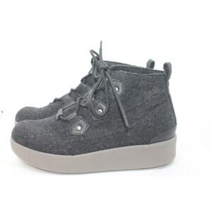 OTBT Womens Black Wool 'Defender' Platform High Top Sneakers sz 8M